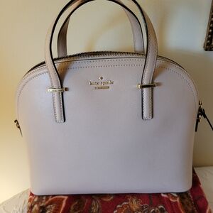 Kate Spade Rose Cloud Nude Pink Beige Dome Satchel. With crossbody strap. NWOT.